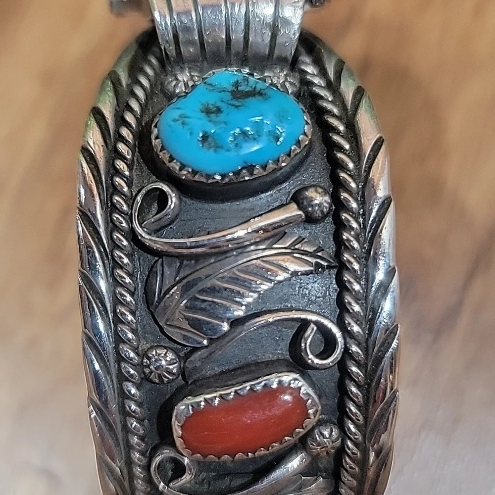 1950's Rare Navajo Sidewinder Cuff Bracelet Watch - Picture 10 of 16